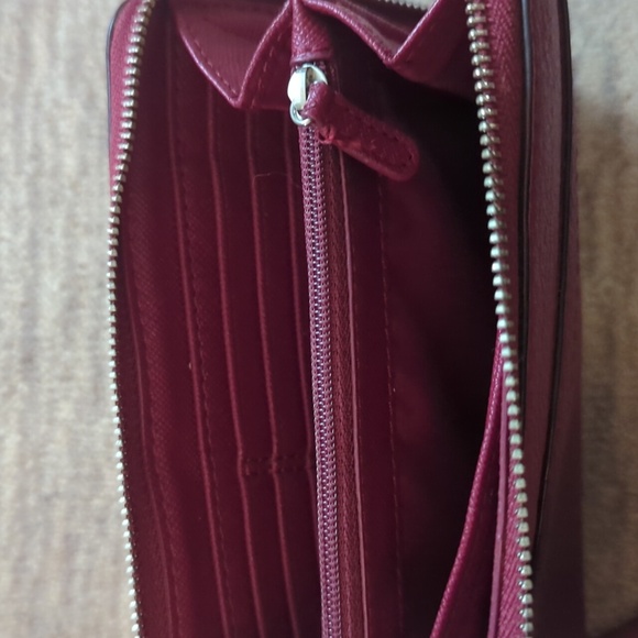 Coach Red Leather Wallet/Wristlet - Picture 6 of 11